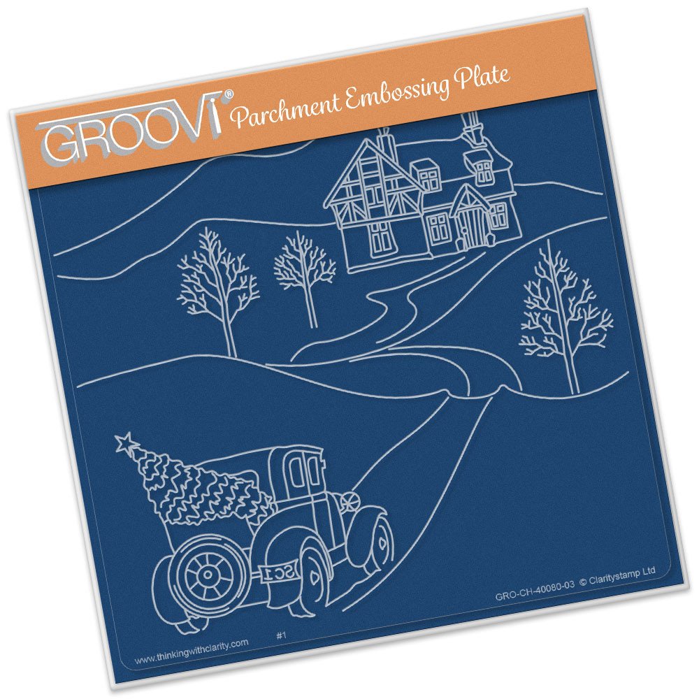Groovi Country Cottage in the Snow Plate Set